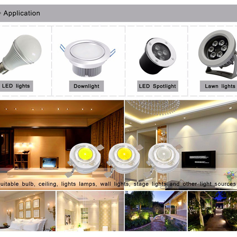 1W/3W 10PCS High Power LED Light Beads With 20mm Star PCB Platinum Radiator 1W/3W 10PCS High Power LED Light Beads With 20mm Star PCB Platinum Radiator